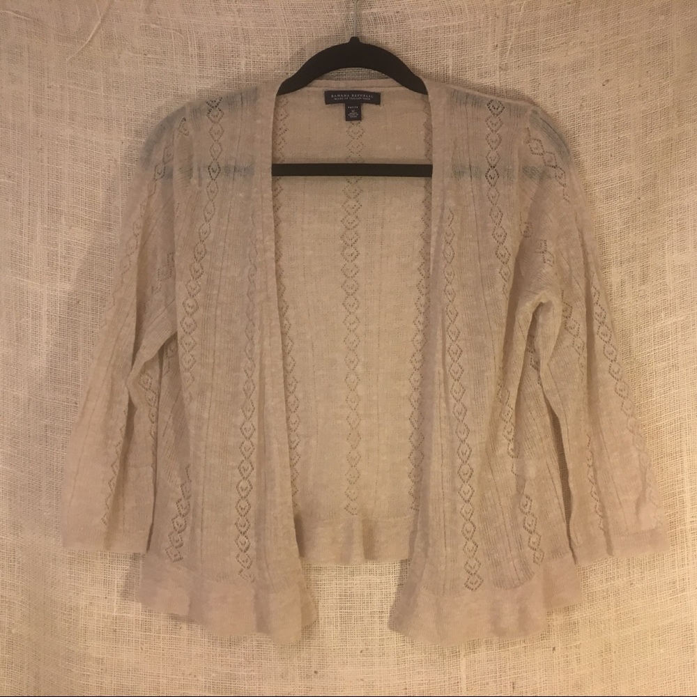 Banana Republic Italian Yarn Open Knit Cardigan